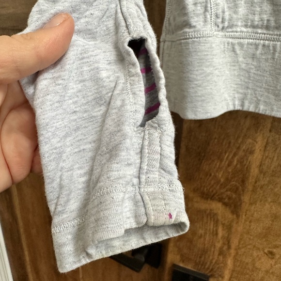 Lululemon reversible zip up hoodie Grey/ magenta stripes size 6 - Picture 4 of 7